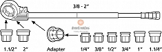 Диапазон применения ручного резьбонарезного клуппа Rothenberger Super Cut Set NPT 1/2"-3/4"-1"-1 1/4"-1 1/2"-2"